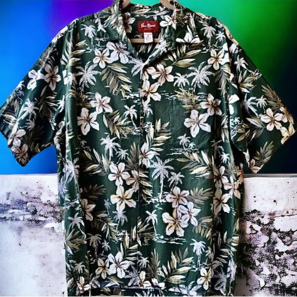 Pau Riders Green Retro Hawaiian Shirt